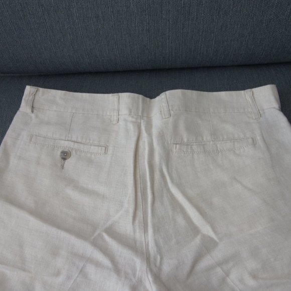 Old Navy 100% Linen Made in Vietnam Size 34 Tan Shorts - Picture 8 of 16